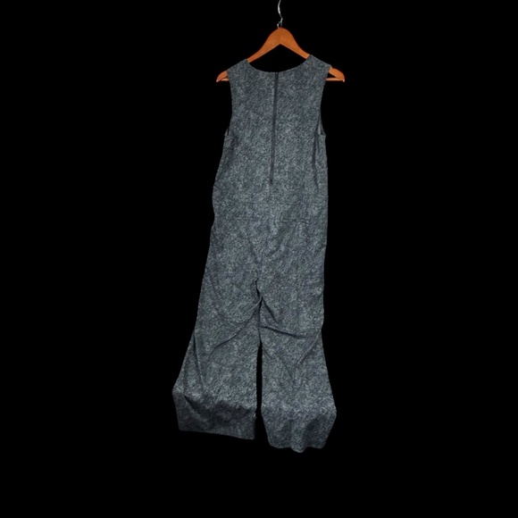 Athleta Topanga Viper Black Print Drawstring Waist Jumpsuit Sz M - Picture 3 of 8